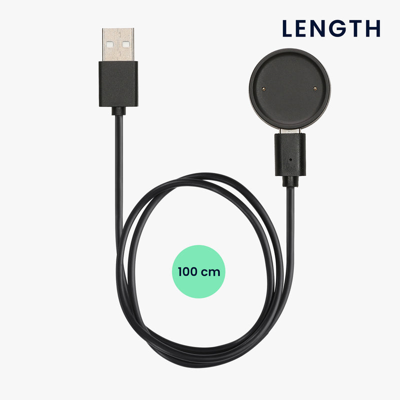 kwmobile USB Charger Cable Compatible with Amazfit Bip 6 / Amazfit Active 2 (A2437) / Active 2 Square (A2434) Charging Cable - Smart Watch Replacement Cable - Fitness Tracker Charging Cable