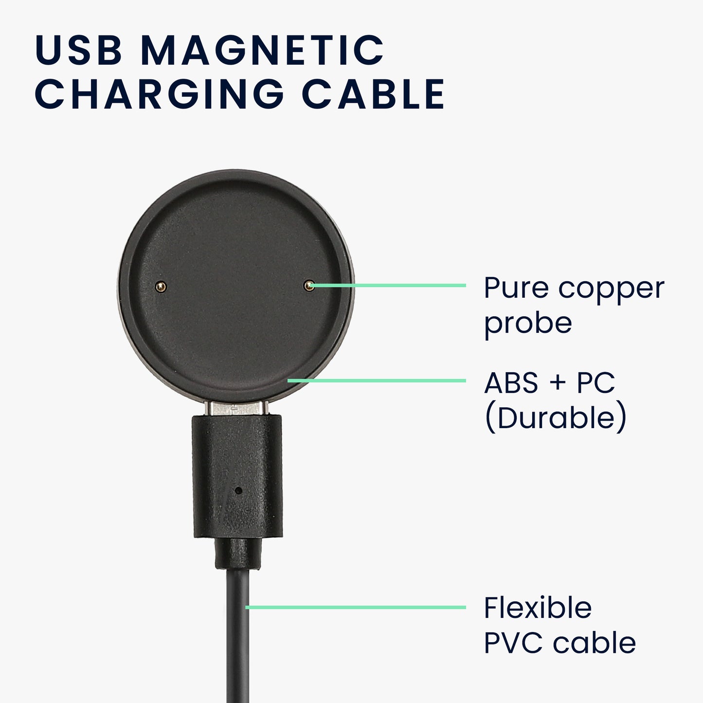 kwmobile USB Charger Cable Compatible with Amazfit Bip 6 / Amazfit Active 2 (A2437) / Active 2 Square (A2434) Charging Cable - Smart Watch Replacement Cable - Fitness Tracker Charging Cable