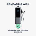 kwmobile Case for Anker Power Bank 25000mAh (A1695H11) - Power Bank Pouch for Travel - Power Bank Bag