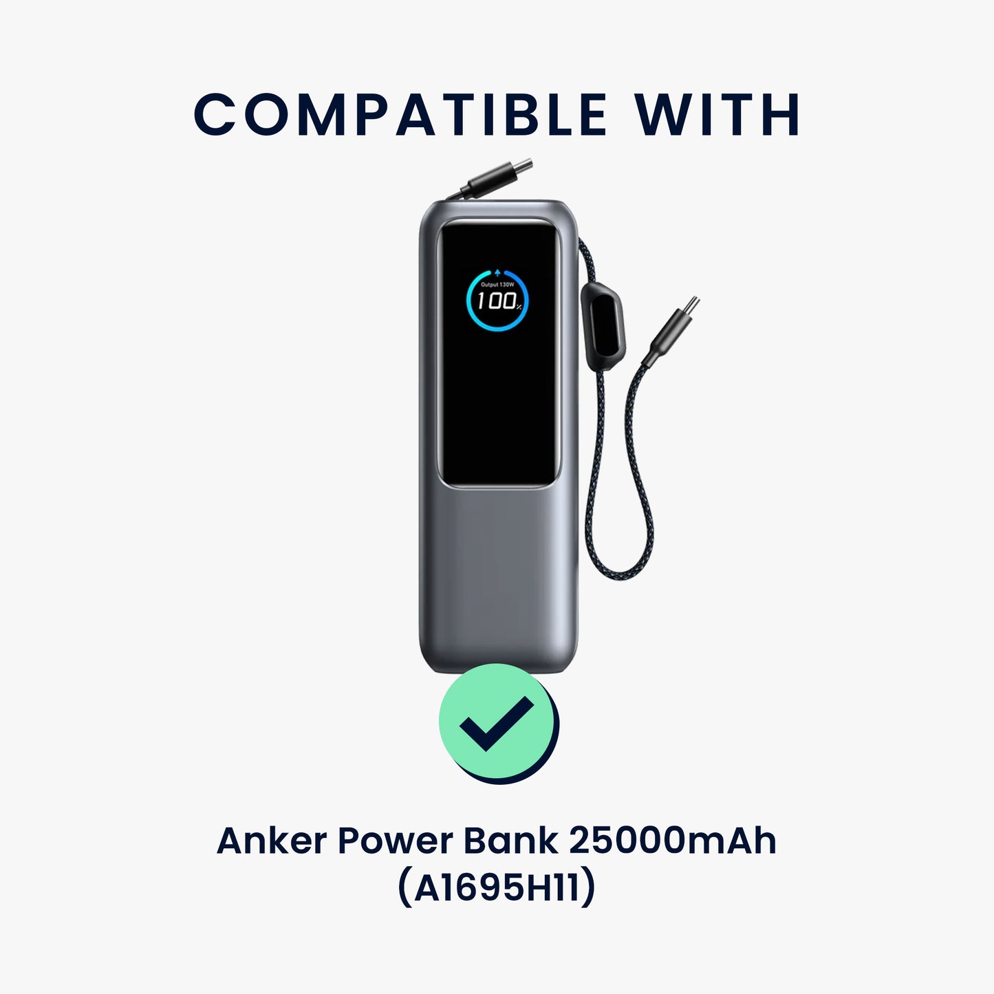 kwmobile Case for Anker Power Bank 25000mAh (A1695H11) - Power Bank Pouch for Travel - Power Bank Bag