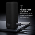 kwmobile Case for Anker Power Bank 25000mAh (A1695H11) - Power Bank Pouch for Travel - Power Bank Bag