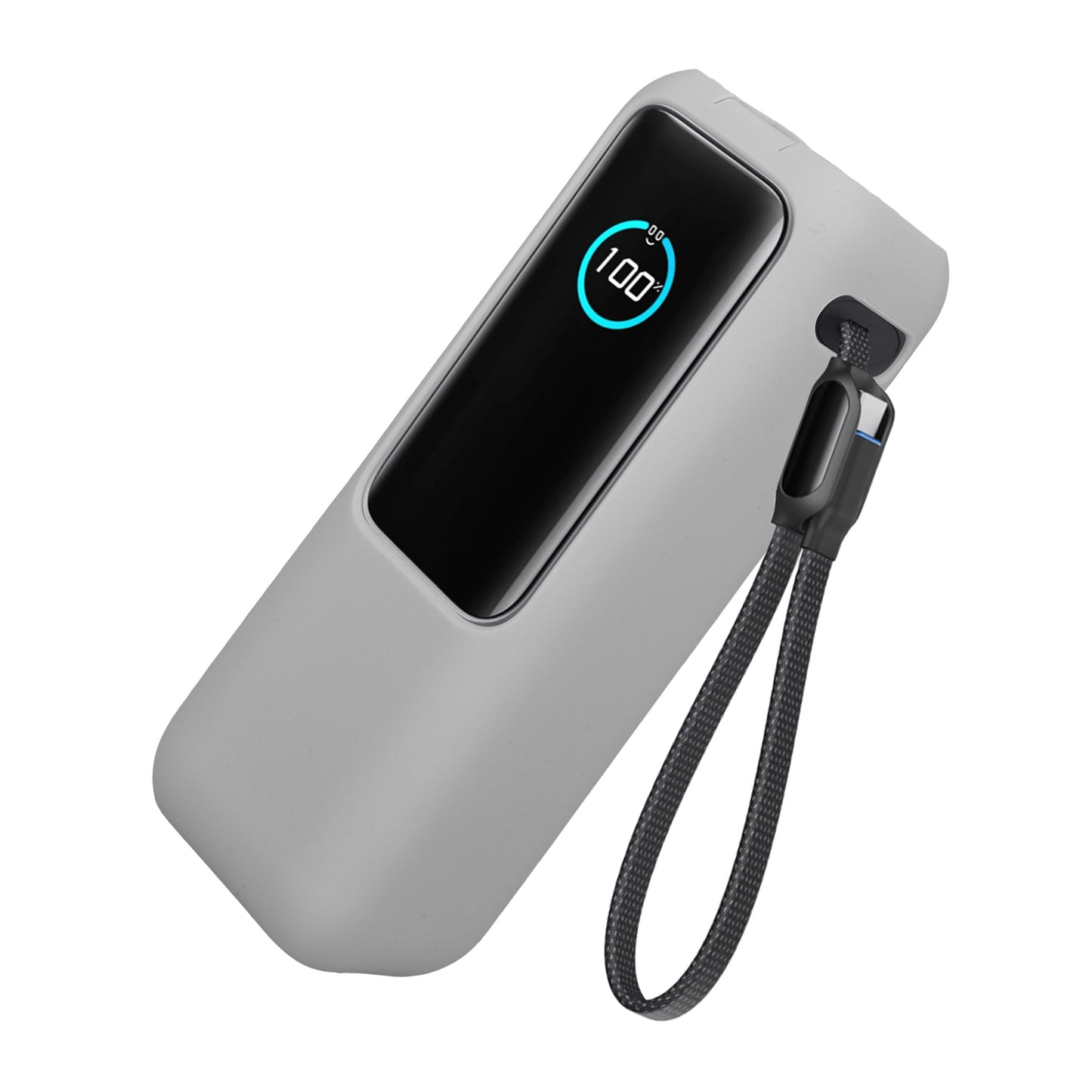kwmobile Silikon Hülle für Anker Power Bank 25000mAh (A1695H11) Case - Powerbank Hülle für unterwegs - Tasche für Power Bank - Grau Grau  