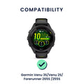 kwmobile Watch Strap for Garmin Venu 3S / Venu 2S / vivoactive 4S / Forerunner 265S 255S Strap Fitness Tracker Band Set Replacement Strap Smartwatch