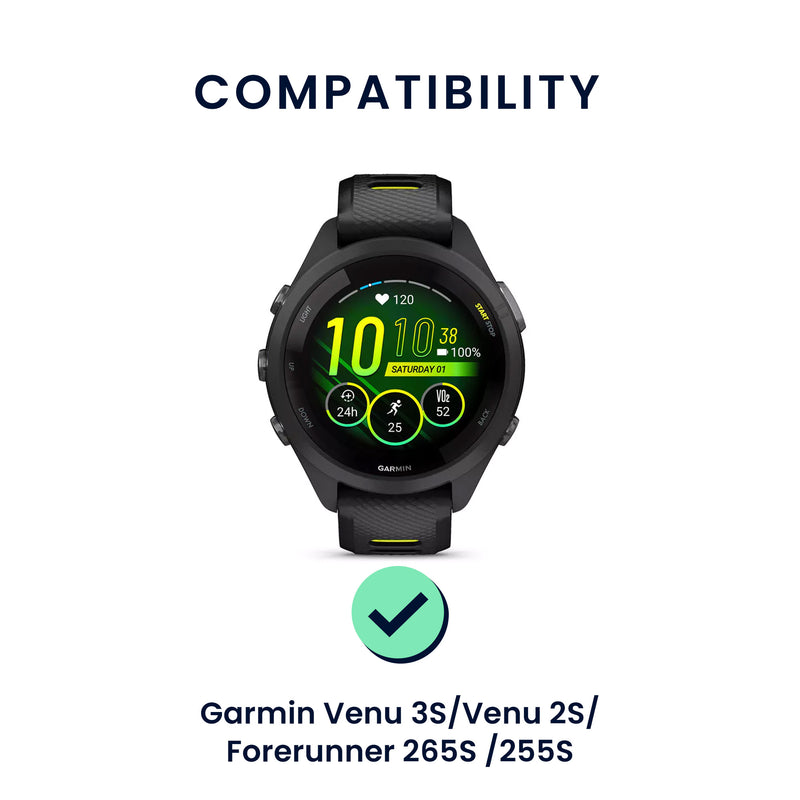 kwmobile Watch Strap for Garmin Venu 3S / Venu 2S / vivoactive 4S / Forerunner 265S 255S Strap Fitness Tracker Band Set Replacement Strap Smartwatch