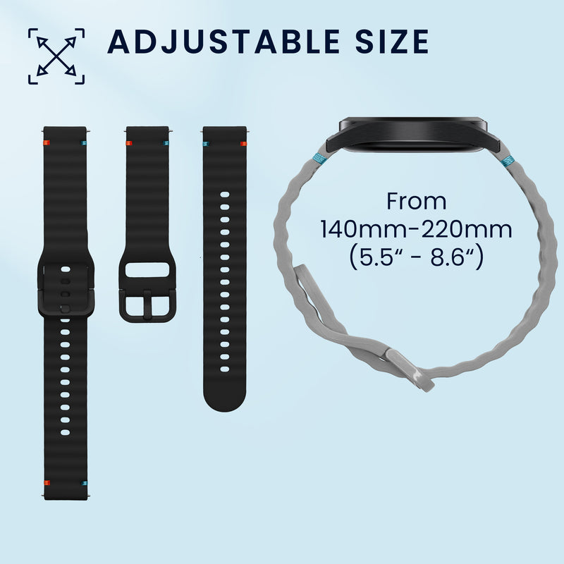 kwmobile Watch Strap for Garmin Venu 3S / Venu 2S / vivoactive 4S / Forerunner 265S 255S Strap Fitness Tracker Band Set Replacement Strap Smartwatch