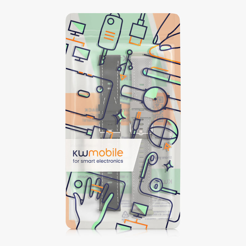 kwmobile Watch Strap for Xiaomi Watch S4 / S4 Sport / S3 / S2 / Watch S1 Active / Watch 5 Active Band Fitness Tracker Strap Set Replacement Strap Smartwatch