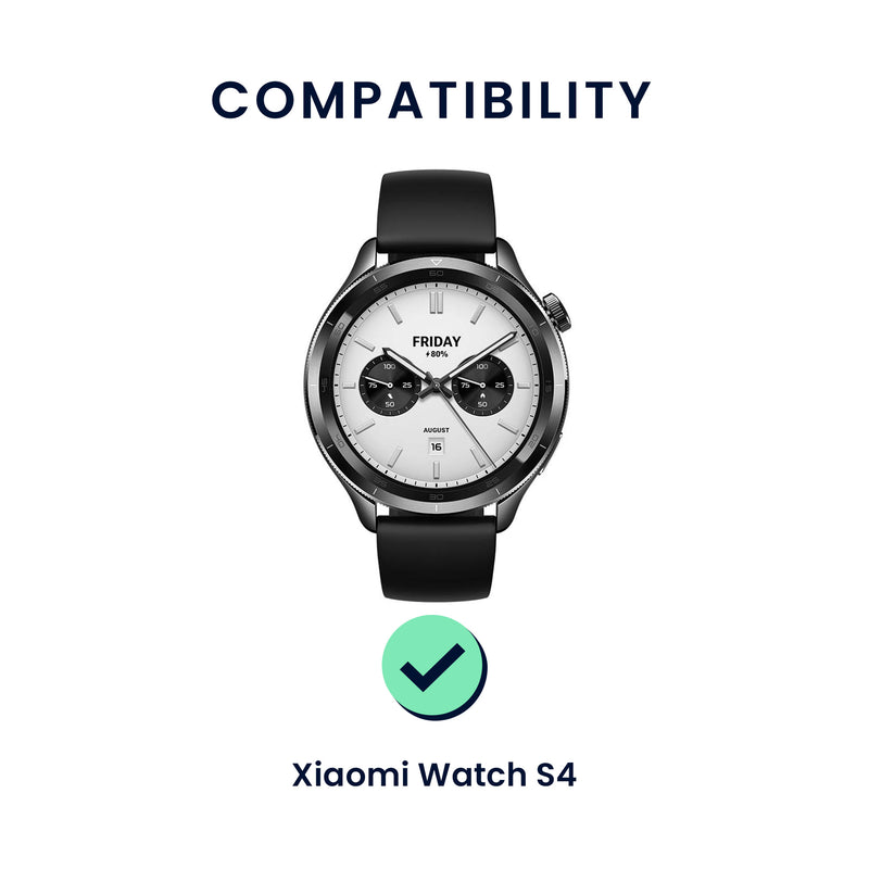 kwmobile Watch Strap for Xiaomi Watch S4 / S4 Sport / S3 / S2 / Watch S1 Active / Watch 5 Active Band Fitness Tracker Strap Set Replacement Strap Smartwatch