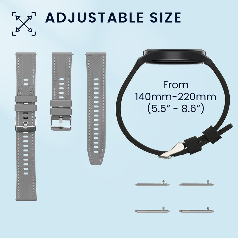 kwmobile Watch Strap for Xiaomi Watch S4 / S4 Sport / S3 / S2 / Watch S1 Active / Watch 5 Active Band Fitness Tracker Strap Set Replacement Strap Smartwatch