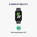 kwmobile Sport Band compatible with Samsung Galaxy Fit 3 with Protective Bumper