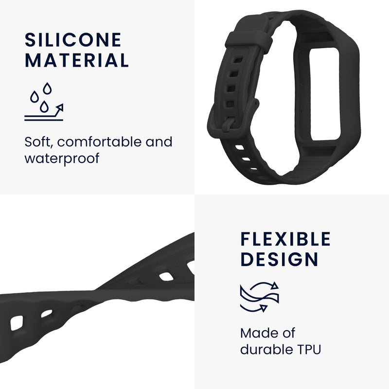 kwmobile Sport Band compatible with Samsung Galaxy Fit 3 with Protective Bumper