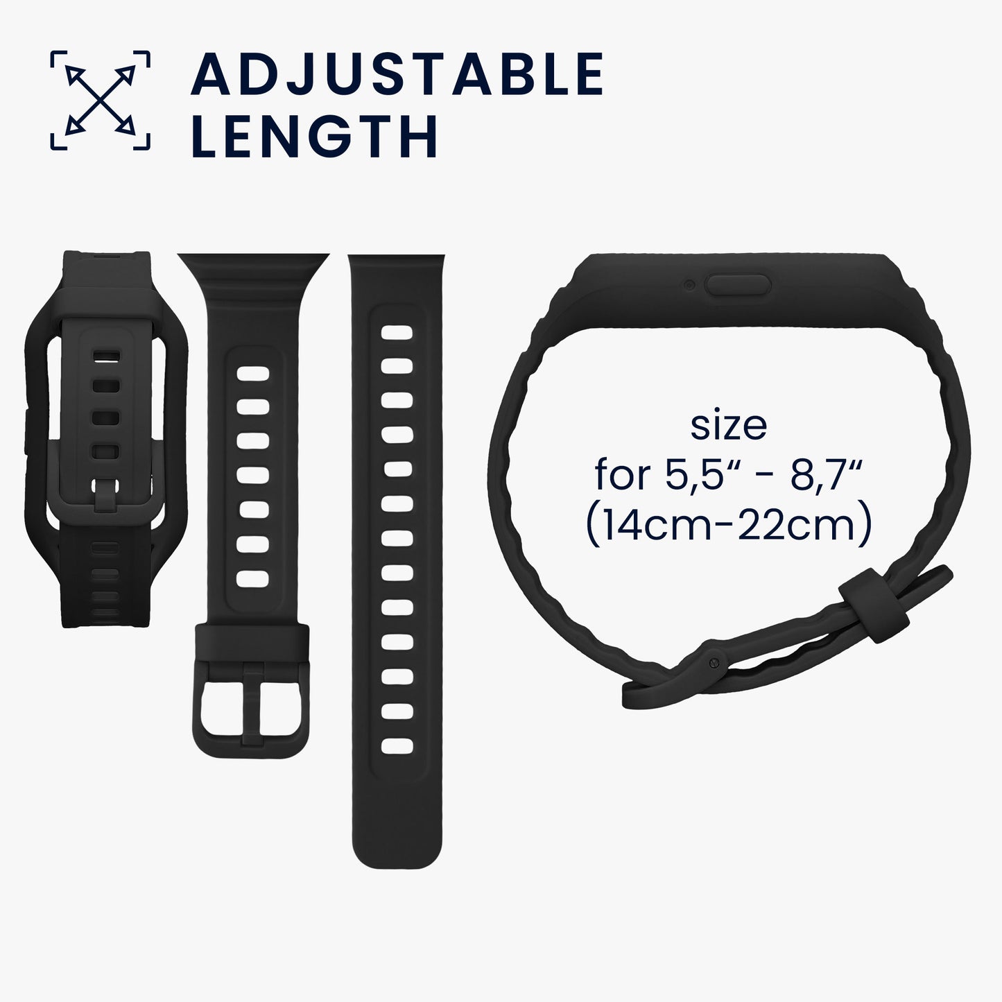 kwmobile Sport Band compatible with Samsung Galaxy Fit 3 with Protective Bumper