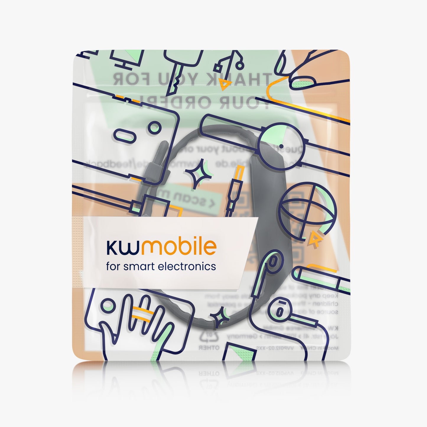 kwmobile Sports Armband compatible with Huawei Band 9 / Band 8 7 6 Pro / Honor Band 7 6 - Strap for Fitness Tracker - with Protective Bumper