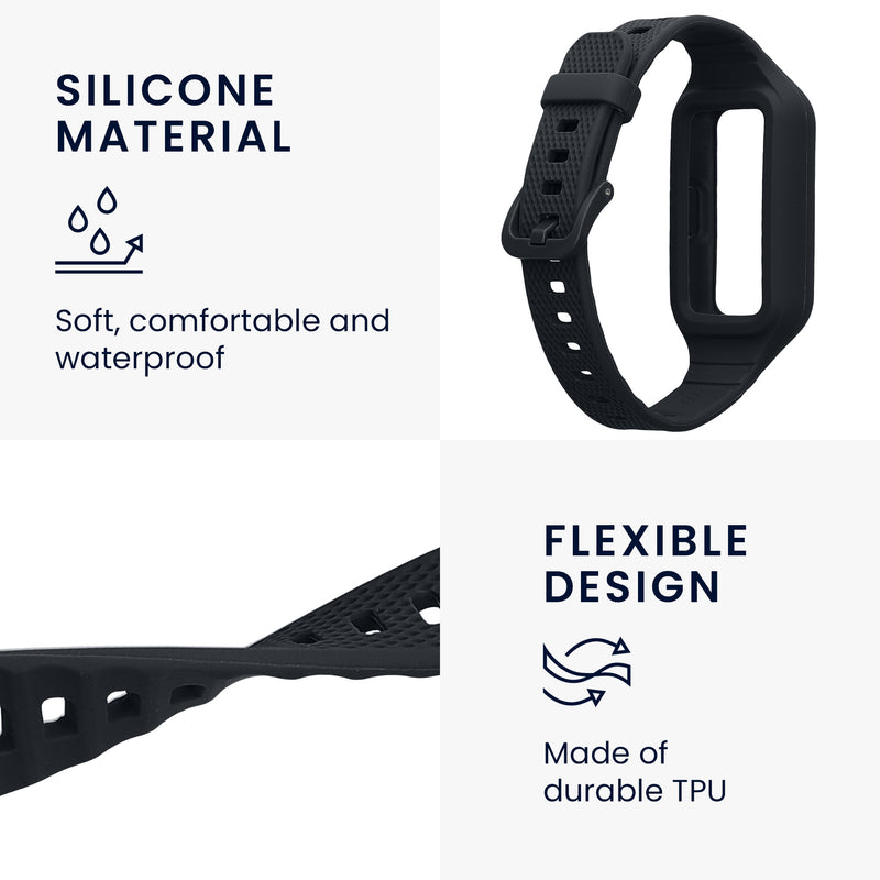 kwmobile Sports Armband compatible with Huawei Band 9 / Band 8 7 6 Pro / Honor Band 7 6 - Strap for Fitness Tracker - with Protective Bumper
