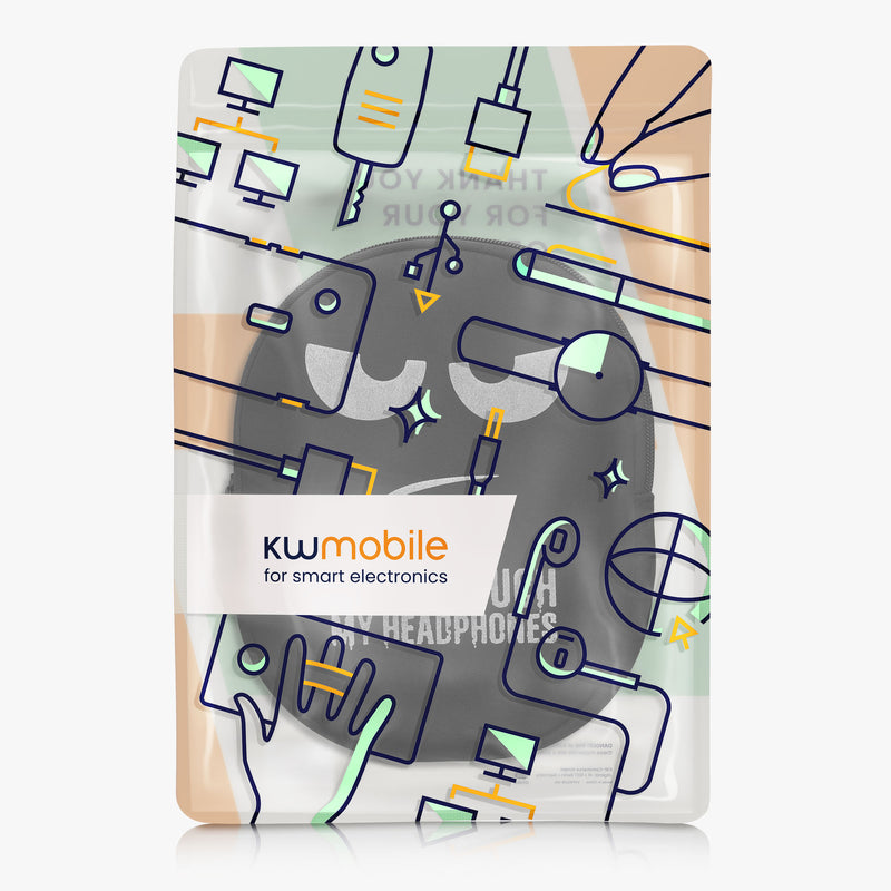 kwmobile Case Compatible with Headset / Over-ear Headphone Bag - Headset Case Made of Robust Fabric