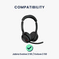 kwmobile Ear Pads for Jabra Evolve 2 55 / Evolve 2 50 Earpads Replacement Ear Cushions Headphone Spare Parts Headphone Replacement Pads for Over Ear Headphones