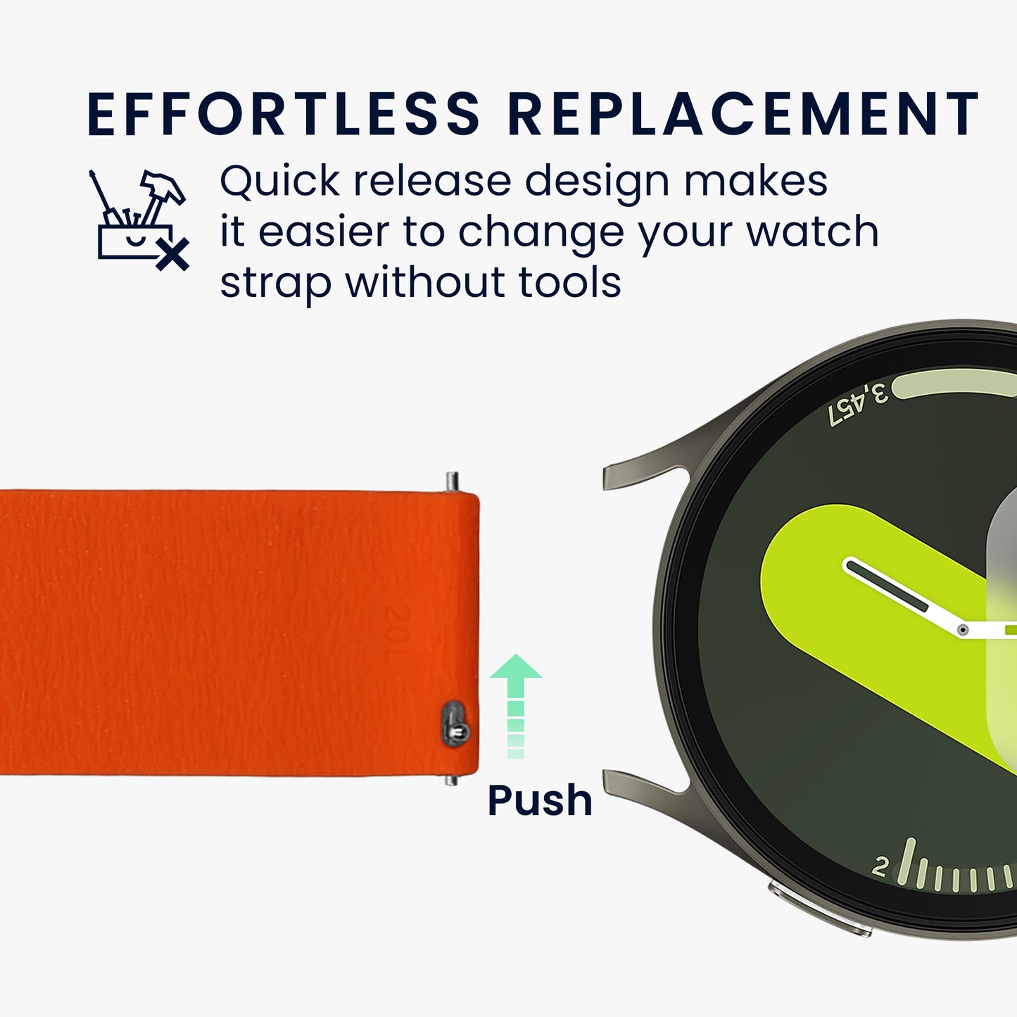 kwmobile Replacement Strap Compatible with Samsung Galaxy Watch 4 / 5 / 6 Galaxy Watch 7 / FE - Fitness Tracker Band with Magnetic Clasp