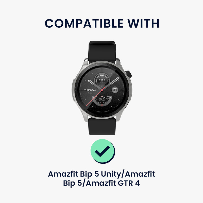 kwmobile Replacement Strap compatible with 22mm Amazfit Bip 6 / Bip 5 Unity / Bip 5 / GTS 3 / Balance 2 / Helio Strap - Fitness Tracker Band with Magnetic Closure