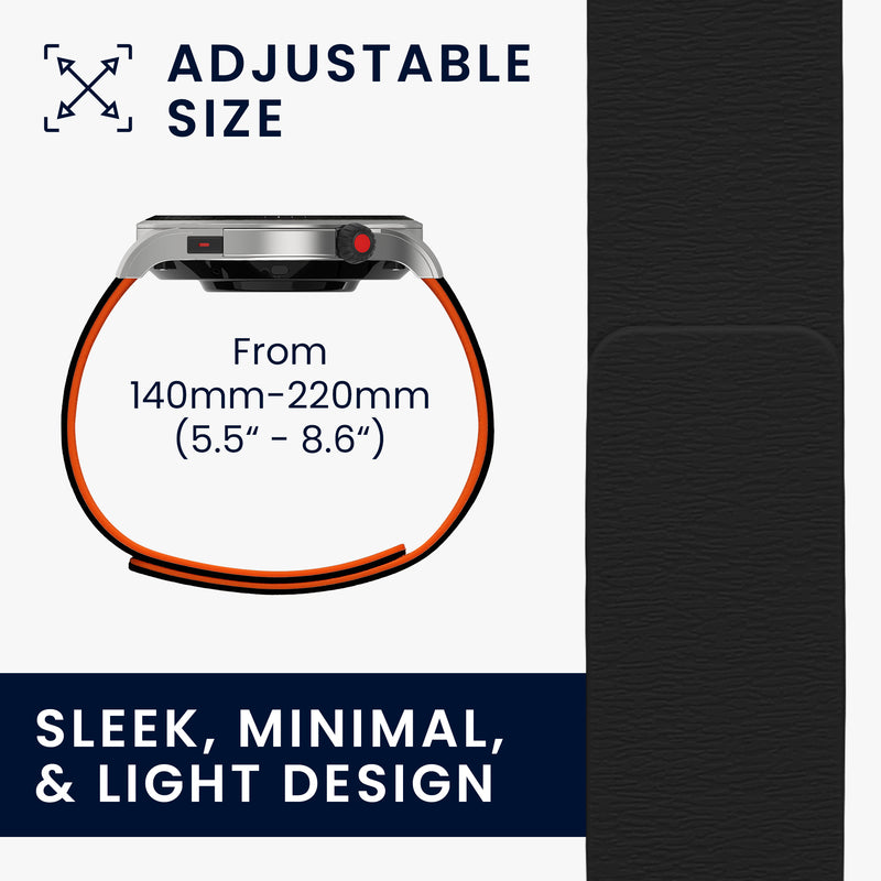 kwmobile Replacement Strap compatible with 22mm Amazfit Bip 6 / Bip 5 Unity / Bip 5 / GTS 3 / Balance 2 / Helio Strap - Fitness Tracker Band with Magnetic Closure