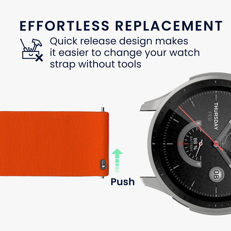 kwmobile Replacement Strap compatible with 22mm Amazfit Bip 6 / Bip 5 Unity / Bip 5 / GTS 3 / Balance 2 / Helio Strap - Fitness Tracker Band with Magnetic Closure