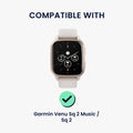 kwmobile Replacement Strap Compatible with Garmin Venu Sq 2 Music / Sq 2 / Vivoactive 6 / Vivoactive 5 Band - Fitness Tracker Band with Magnetic Clasp