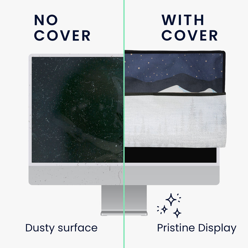 kwmobile Monitor Cover compatible with 31-32" Monitor Protective Sleeve Dust Cover for PC Screen Computer Screen Cover Dust Hood Hood