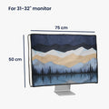 kwmobile Monitor Cover compatible with 31-32" Monitor Protective Sleeve Dust Cover for PC Screen Computer Screen Cover Dust Hood Hood
