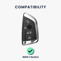 kwmobile Car Key Cover Compatible with BMW 3-Button Car Key - Silicone Cover