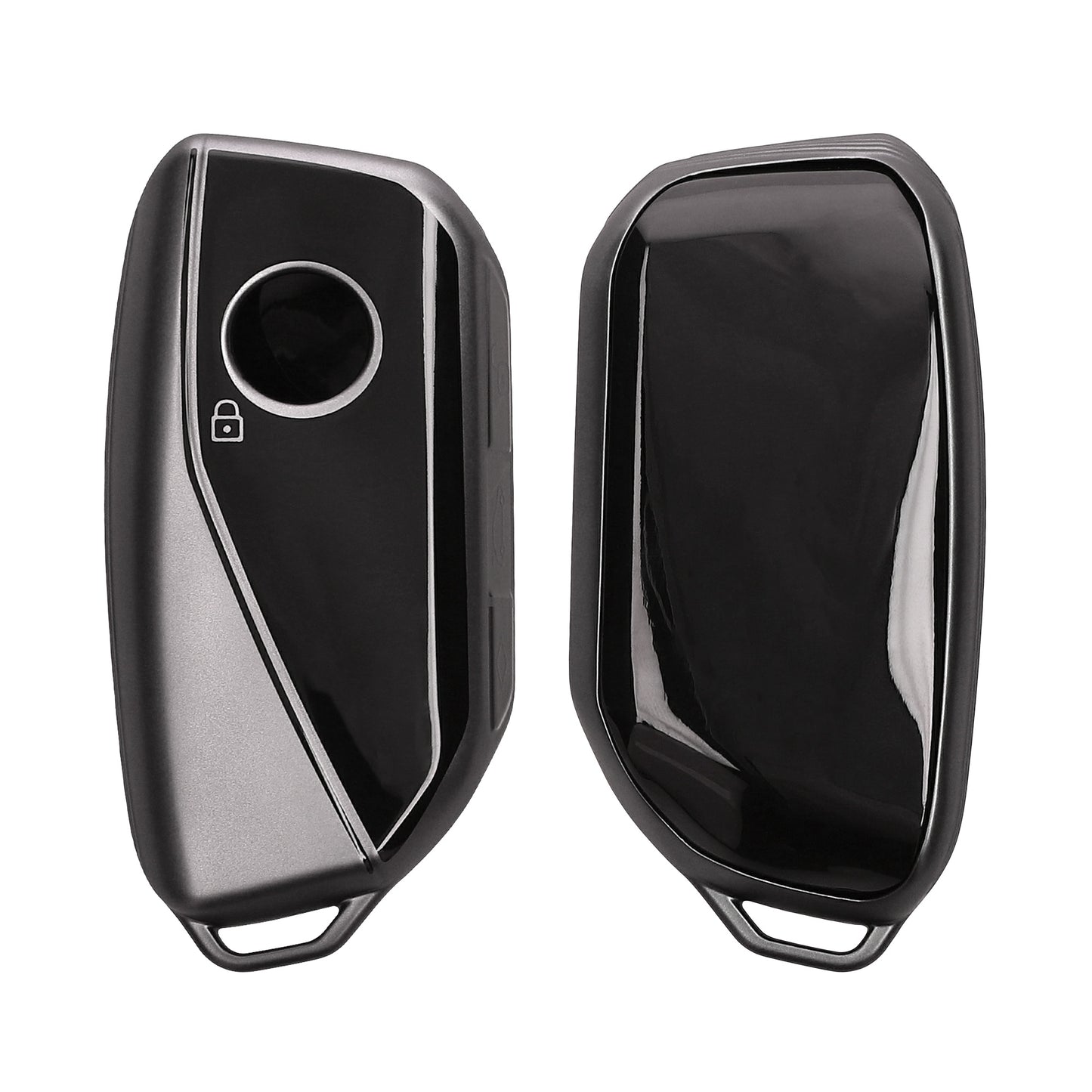 kwmobile Autoschlüssel Hülle kompatibel mit BMW 4-Tasten X7 X1 U11 iX ix1 7er G07 I7 Autoschlüssel - Schlüsselhülle Silikon Cover - Schwarz matt Schwarz Schwarz matt  [dsg02]