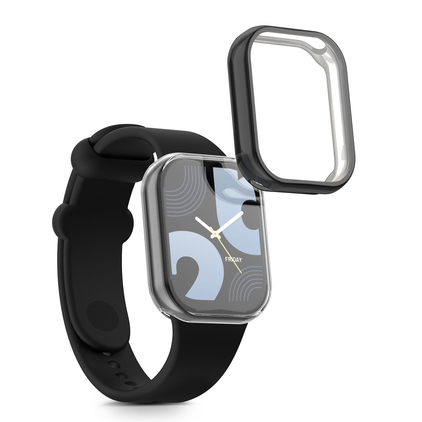 kwmobile Silicone Case for Xiaomi Mi Band 8 Pro Protective Full Body Display Cover Set