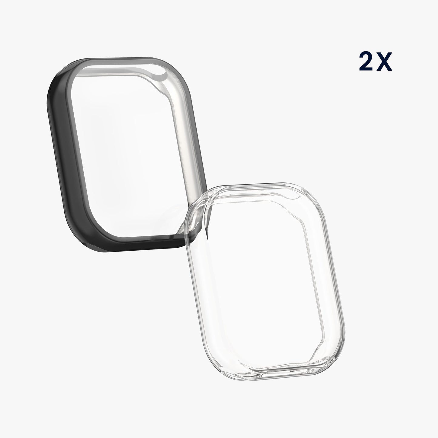 kwmobile Silicone Case for Xiaomi Mi Band 8 Pro Protective Full Body Display Cover Set
