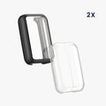 kwmobile Silicone Case for Xiaomi Smart Band 8 Active / Redmi Band 2 Protective Cover Fullbody Display Cover Set