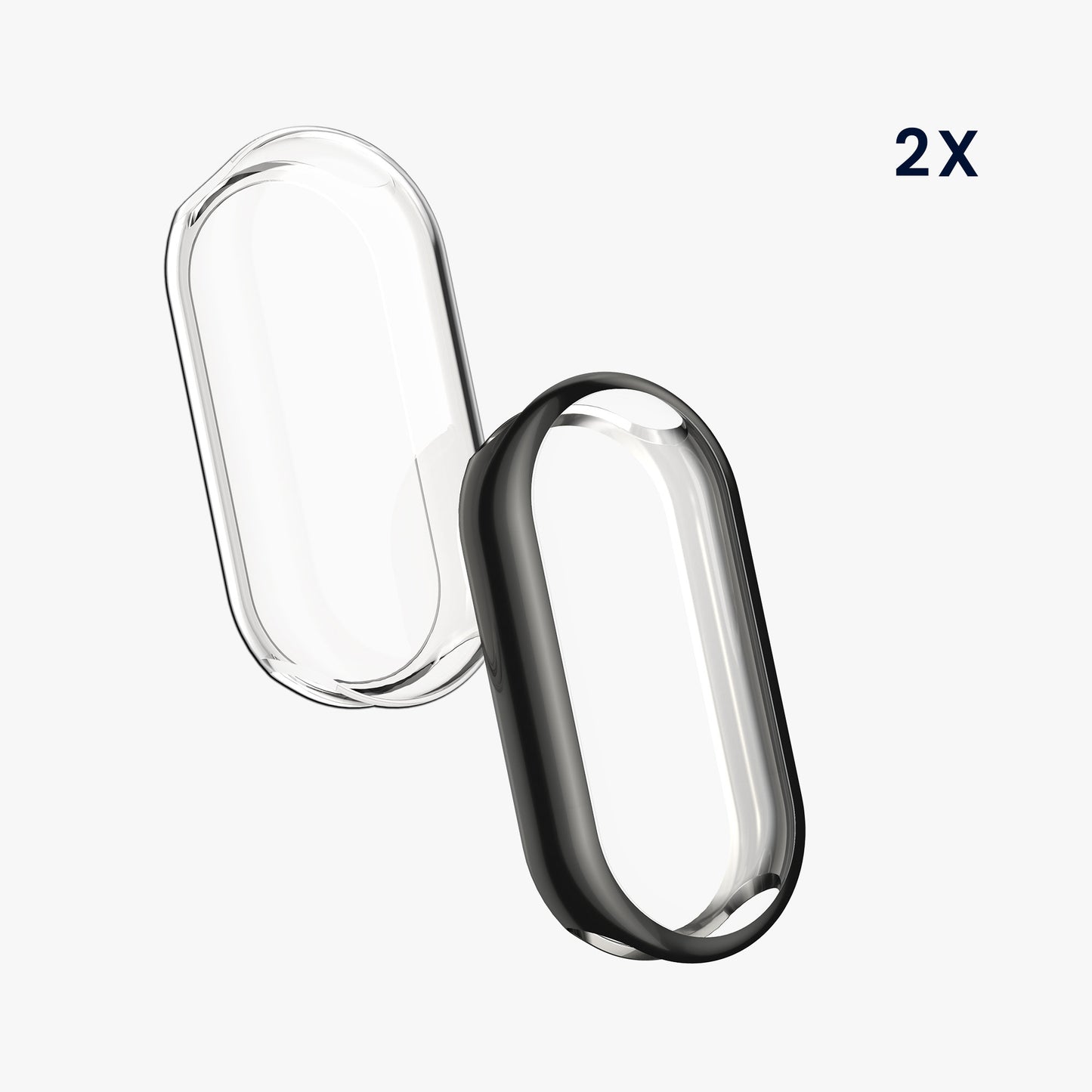 kwmobile Silicone Case for Xiaomi Mi Band 9 Protective Full Body Display Cover Set