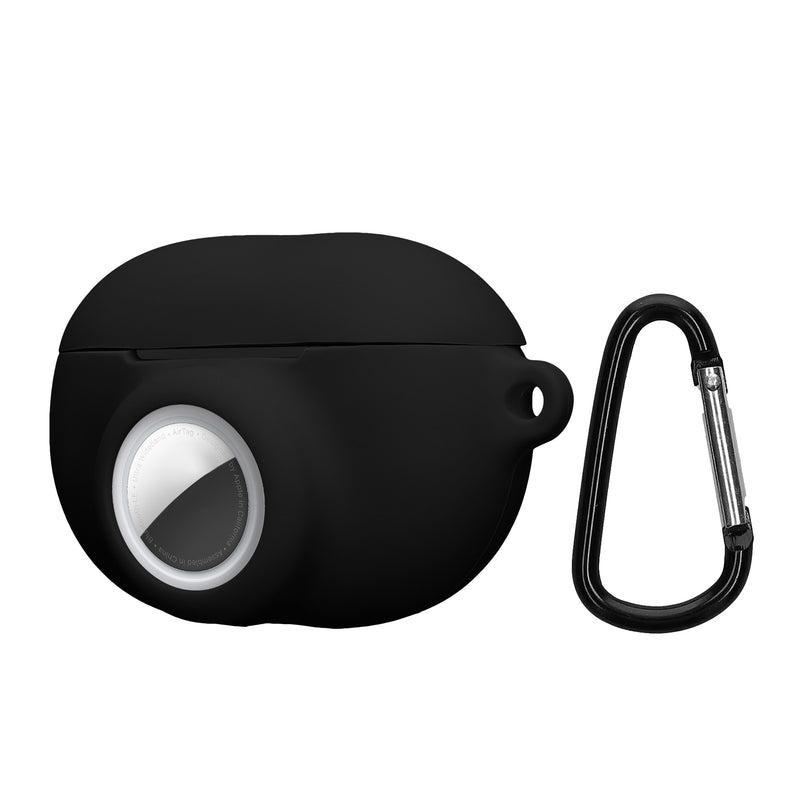 kwmobile 2-in-1 Case Compatible with Beats Studio Buds - Headphone Case Compatible with Airtag - Protective Cover with Carabiner