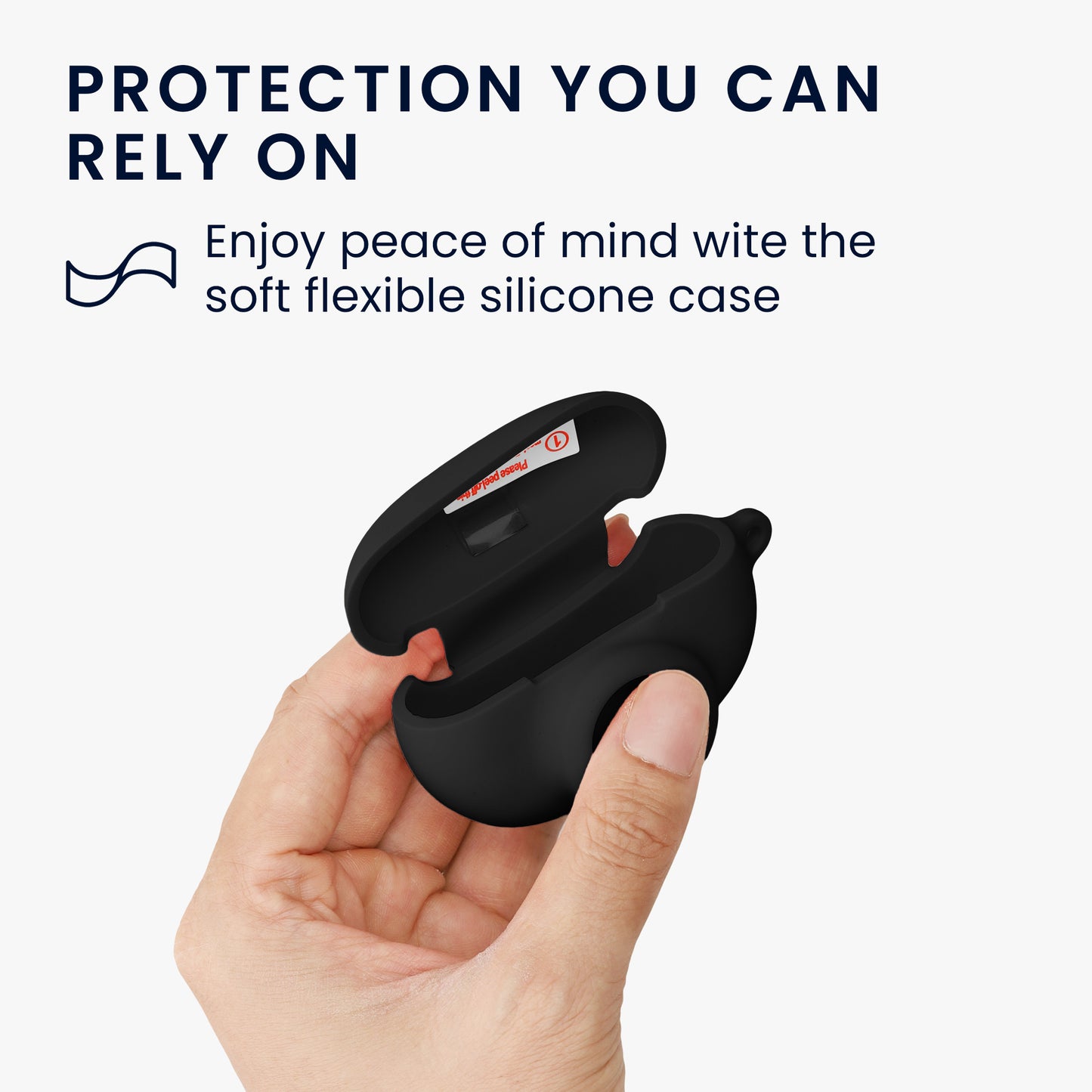kwmobile 2-in-1 Case Compatible with Beats Studio Buds - Headphone Case Compatible with Airtag - Protective Cover with Carabiner
