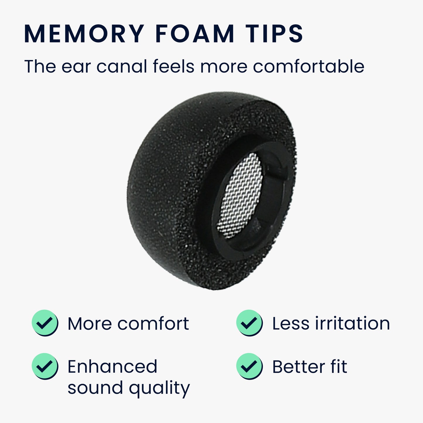 Replacement in-ear headphones in 3 sizes