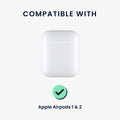 kwmobile Case Compatible with Apple Airpods 1 & 2 Headphone Case TPU Cover with Carabiner Shockproof Protective Cover