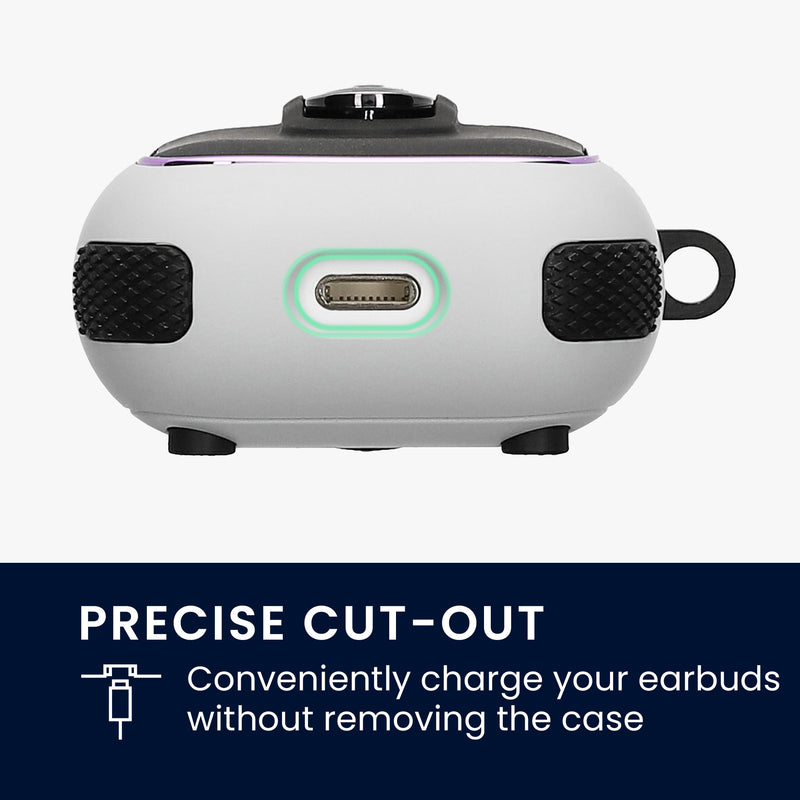 kwmobile Case Compatible with Apple Airpods 1 & 2 Headphone Case TPU Cover with Carabiner Shockproof Protective Cover