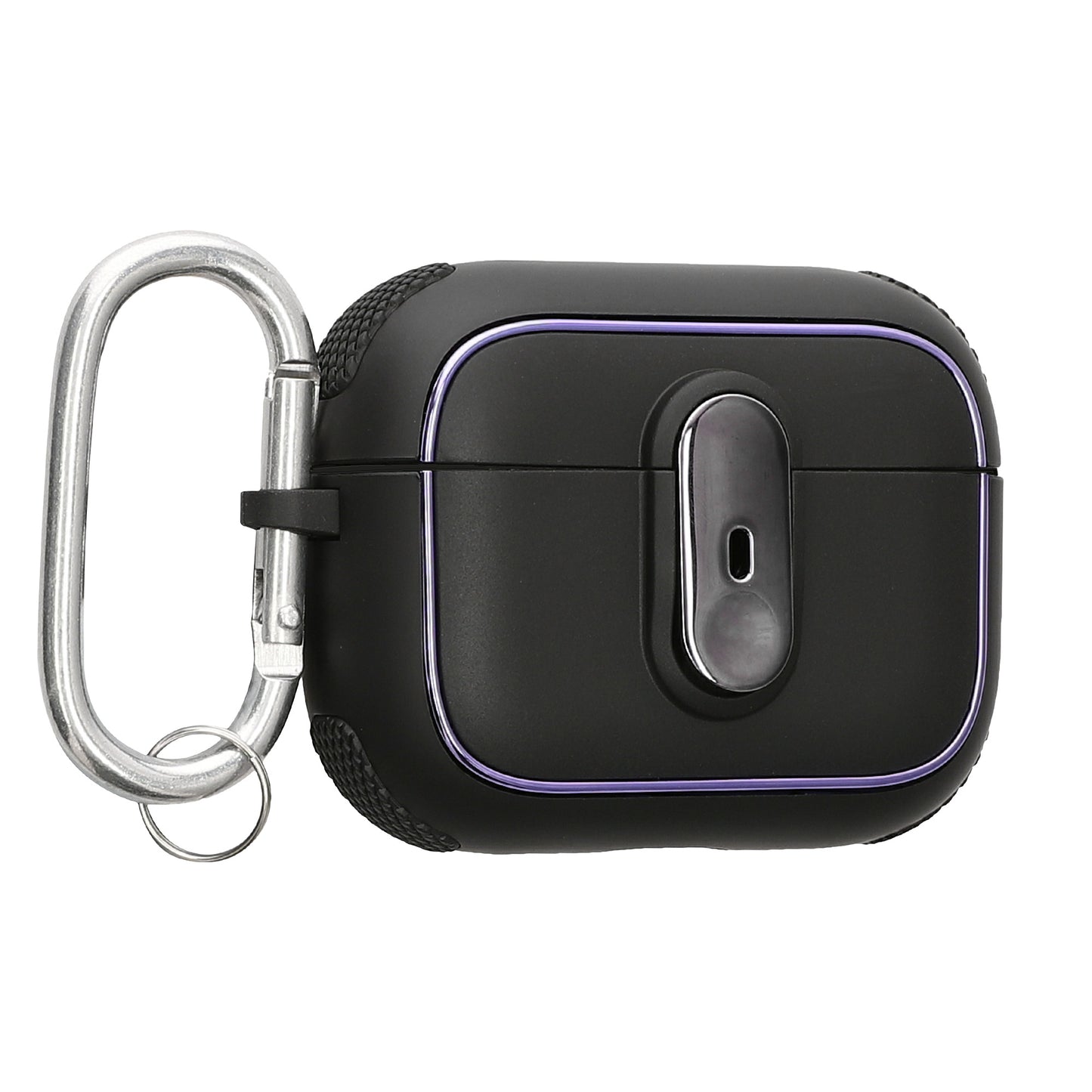 kwmobile Hülle kompatibel mit Apple Airpods Pro 2 Hülle - Kopfhörer Case - TPU Cover mit Karabiner - Stoßfeste Schutzhülle - Schwarz Schwarz Schwarz  [dsg01]