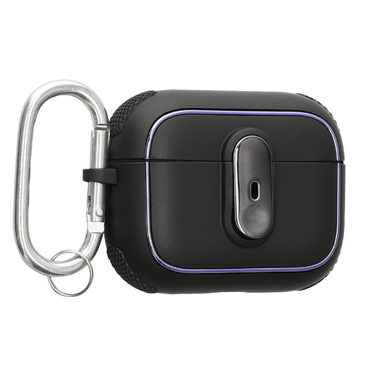 kwmobile Hülle kompatibel mit Apple Airpods Pro 2 Hülle - Kopfhörer Case - TPU Cover mit Karabiner - Stoßfeste Schutzhülle - Schwarz Schwarz Schwarz  [dsg01]
