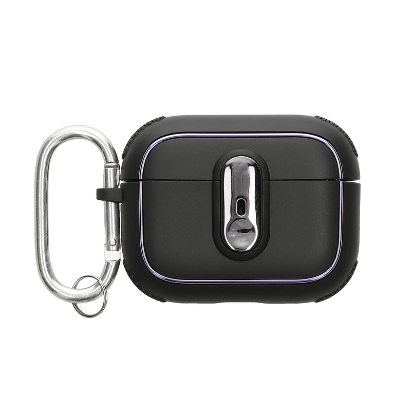 kwmobile Case compatible with Apple AirPods Pro 2 - Headphone Case - TPU Cover with Carabiner - Shockproof Protective Case