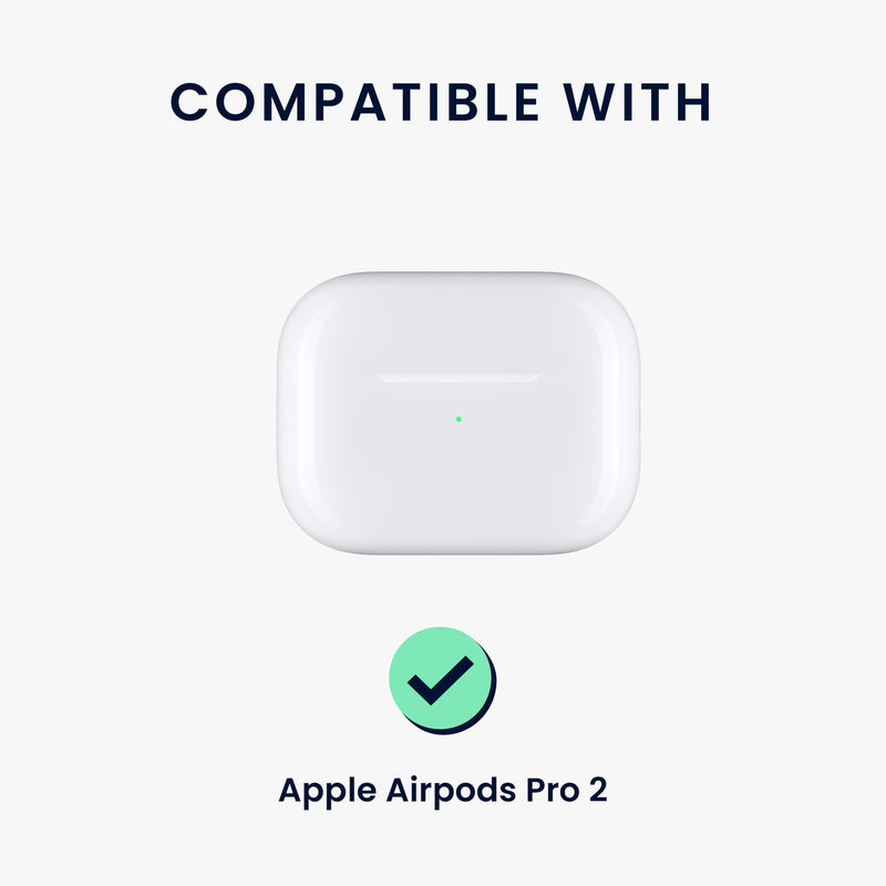 kwmobile Case compatible with Apple AirPods Pro 2 - Headphone Case - TPU Cover with Carabiner - Shockproof Protective Case