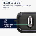 kwmobile Case compatible with Apple AirPods Pro 2 - Headphone Case - TPU Cover with Carabiner - Shockproof Protective Case