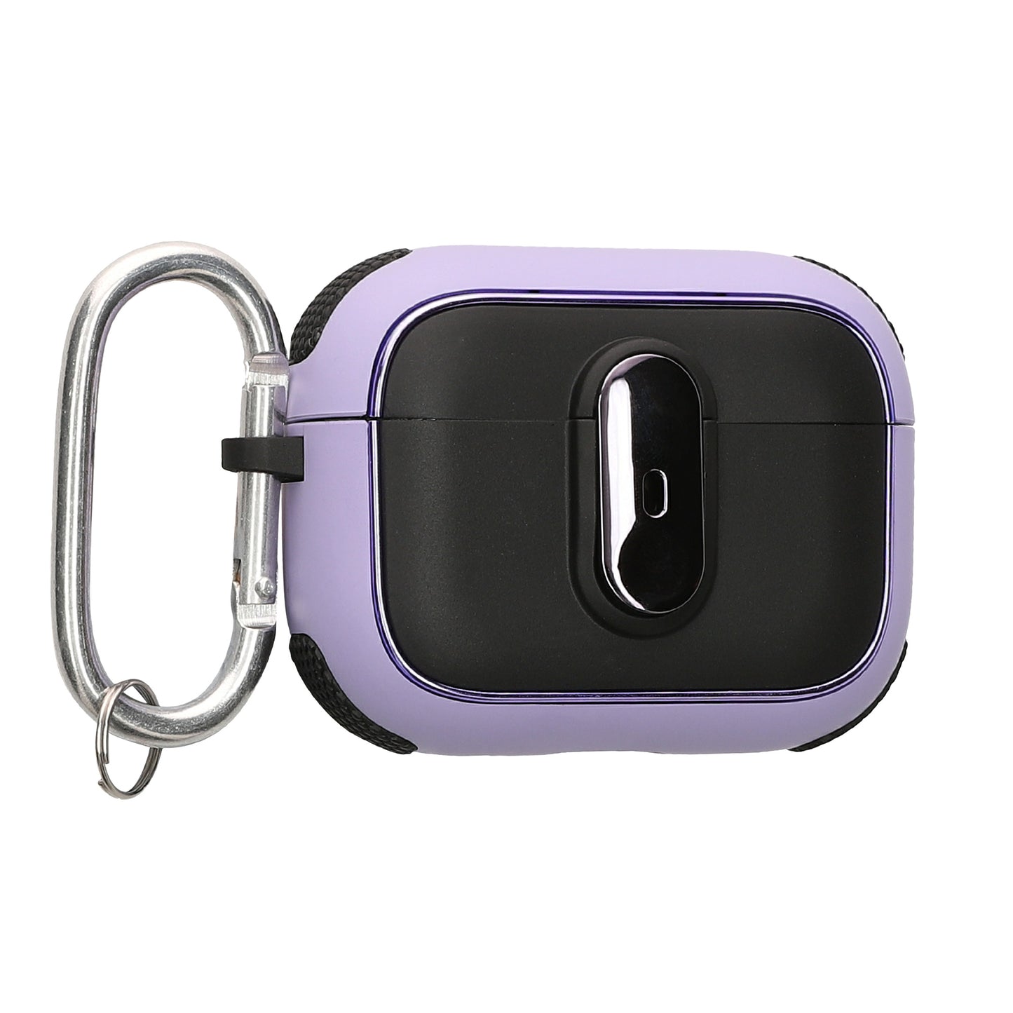 kwmobile Hülle kompatibel mit Apple Airpods Pro 2 Hülle - Kopfhörer Case - TPU Cover mit Karabiner - Stoßfeste Schutzhülle - Schwarz Lavendel Schwarz  [dsg02]
