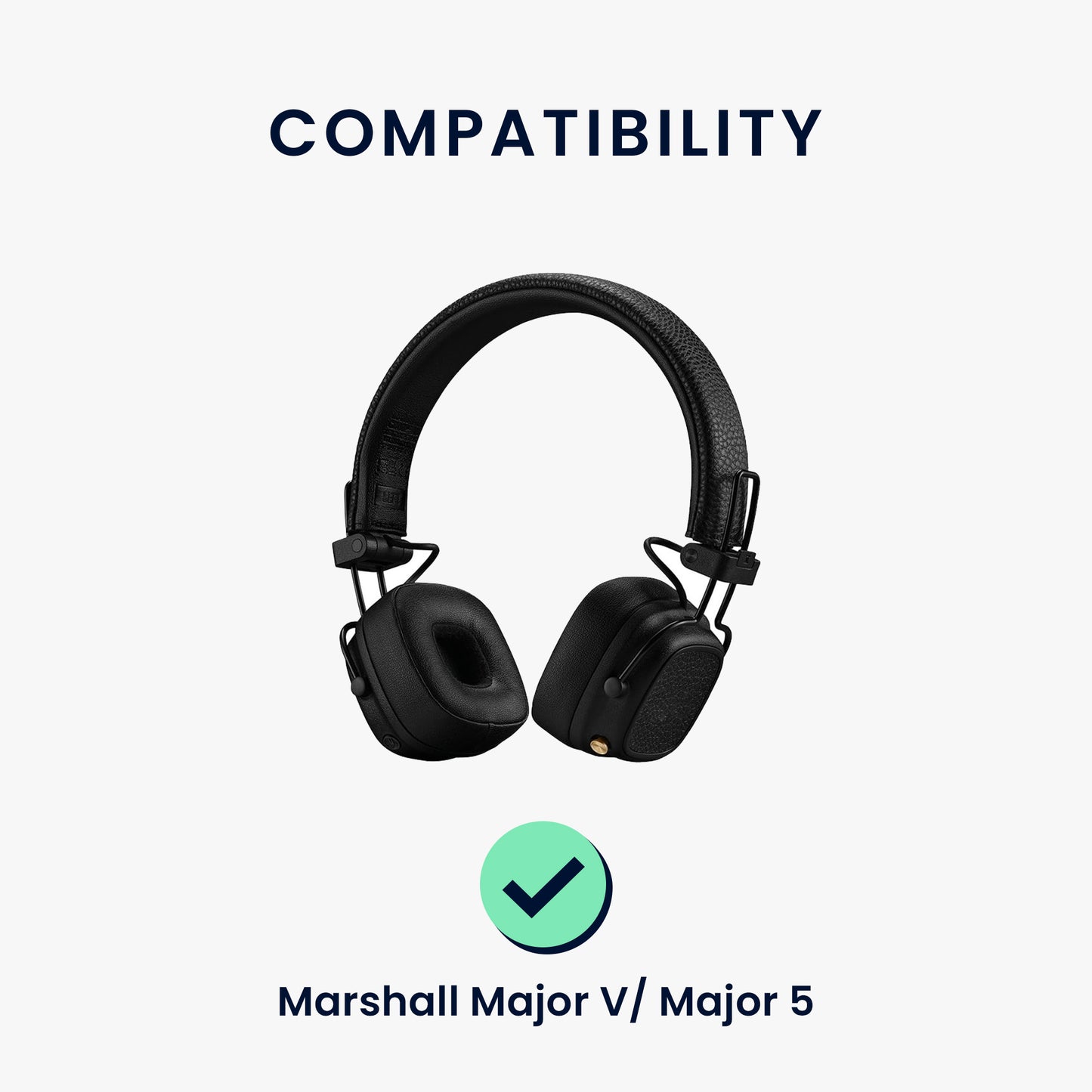 kwmobile Ear Pads for Marshall Major V / Major 5 Headphones Replacement Parts