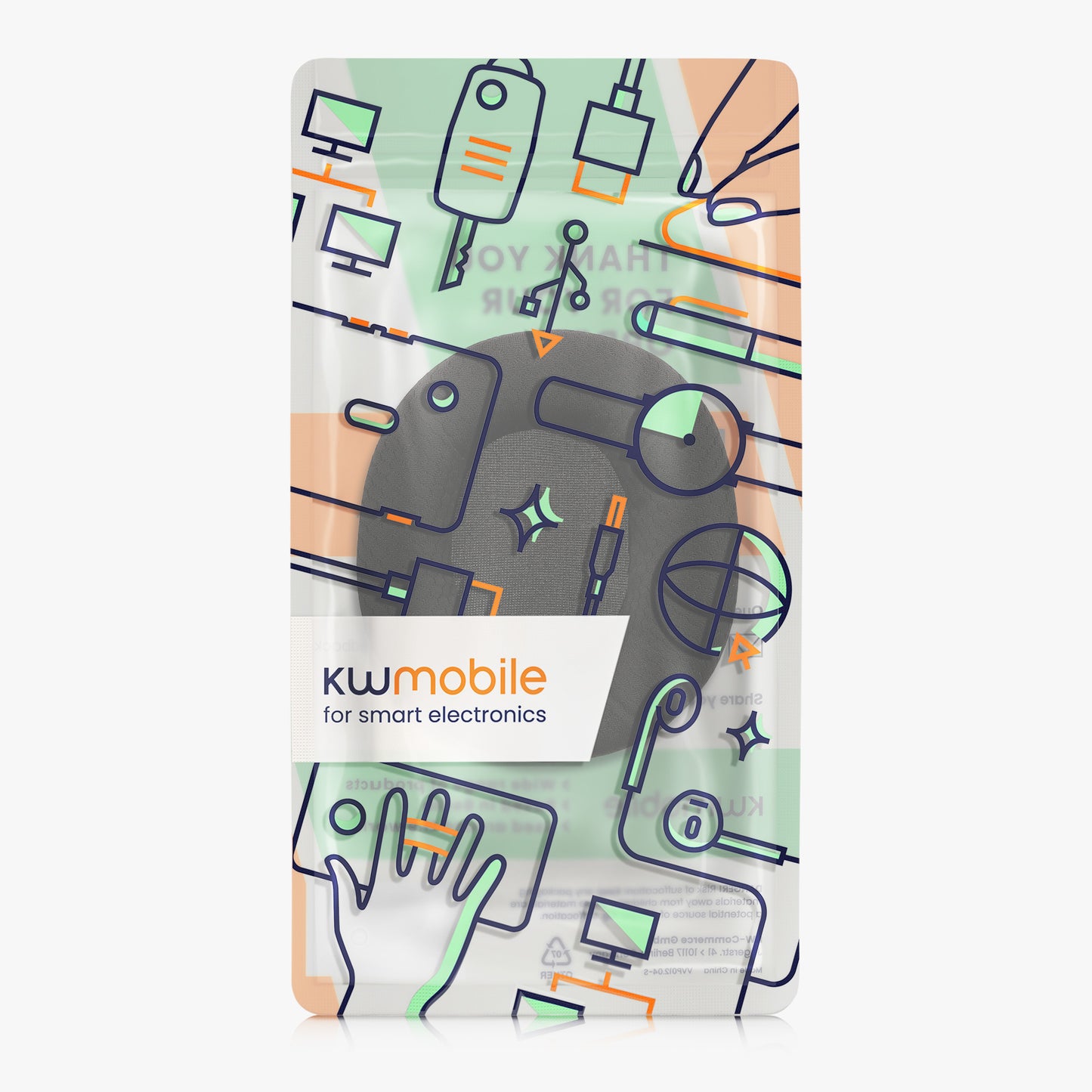 kwmobile Ear Pads for EKSA E900 / E900 Pro Ear Cushions Replacement Headphone Spare Parts Over Ear Headphones