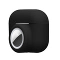 kwmobile 2-in-1 Case Compatible with Apple Airpods Pro (1st Gen) - Headphone Case Compatible with Airtag - Protective Cover with Carabiner