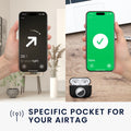 kwmobile 2-in-1 Case Compatible with Apple Airpods Pro (1st Gen) - Headphone Case Compatible with Airtag - Protective Cover with Carabiner