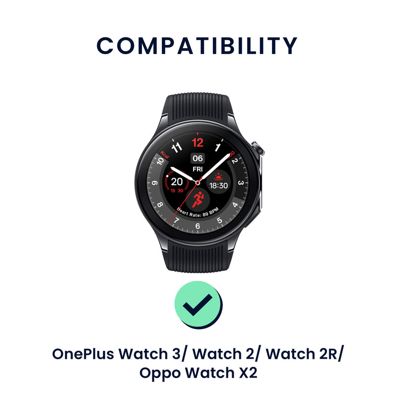 kwmobile Watch Strap for OnePlus Watch 3 / 2 / 2R / Oppo Watch X2 Fitness Tracker Band Set Replacement Strap Smartwatch