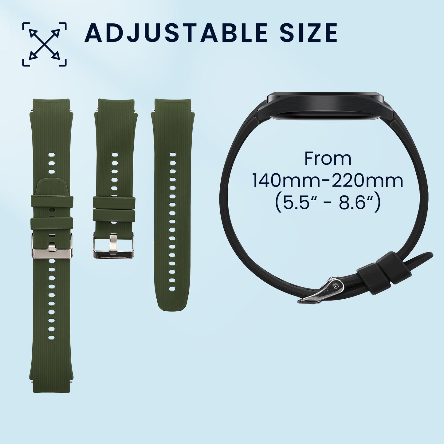 kwmobile Watch Strap for OnePlus Watch 3 / 2 / 2R / Oppo Watch X2 Fitness Tracker Band Set Replacement Strap Smartwatch