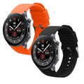 kwmobile 2x Uhrenarmband für OnePlus Watch 3 / 2 / 2R / Oppo Watch X2 Armband - Fitnesstracker Band Set aus TPU Silikon - Ersatzarmband Smartwatch - Schwarz Orange Schwarz  [dsg02]